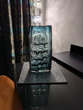 WHITEFRIARS GLASS NUTS & BOLTS VASE - 9668 INDIGO