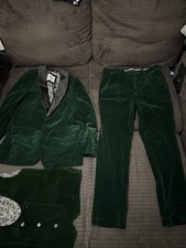 Green Velvet Suit Blazer