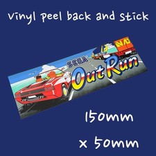Out run Vinyl Sticker Arcade Gaming machine cab retro game sega driving 1980s 