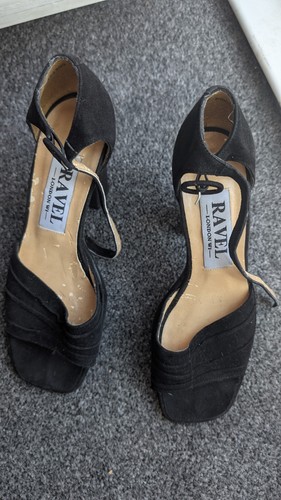 Vintage black suede leather - vintage,