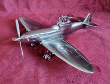 Vintage Silver Chrome Spitfire Mark 9 Plane Lighter Great Condition Collectable 