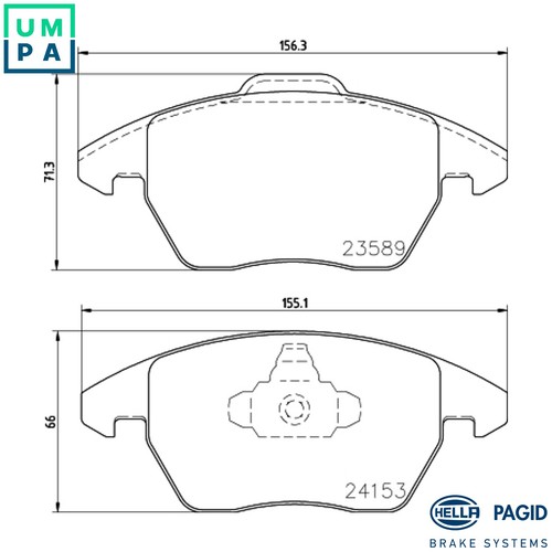 Brake pad set - disc, 8db