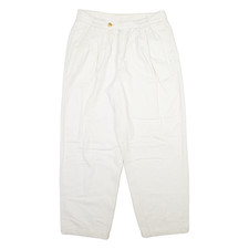 Mens Trousers White Regular Tapered W32 L29