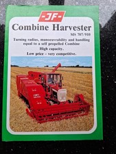 JF COMBINE HARVESTER MS 707 910 TRACTOR MOUNTED SALES BROCHURE RARE