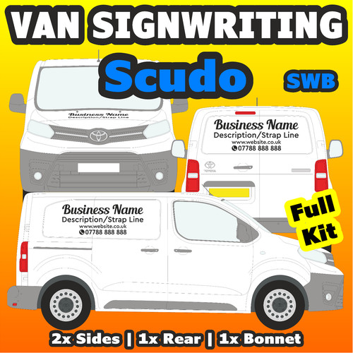 Fiat scudo van sign - van, writing