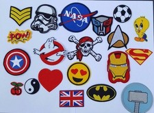 Embroidered Iron On Sew On Patches Badges Transfers - Fancy Dress Brand New