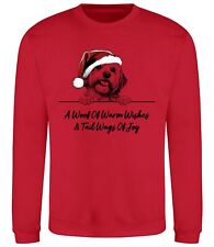 LHASA APSO Christmas Dog Sweatshirt Adults Kids Woof Wishes Jumper Sweater Gift