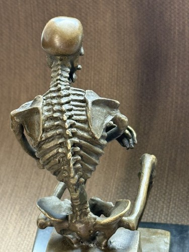 Bronze skeleton sculpture milo - skeleton,
