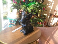 Large Black Stone Scottie