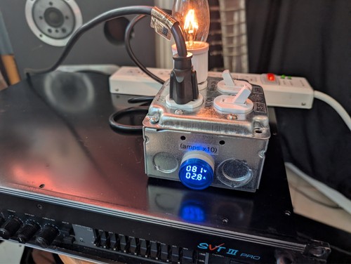 Dim bulb tester volt amp - , w/