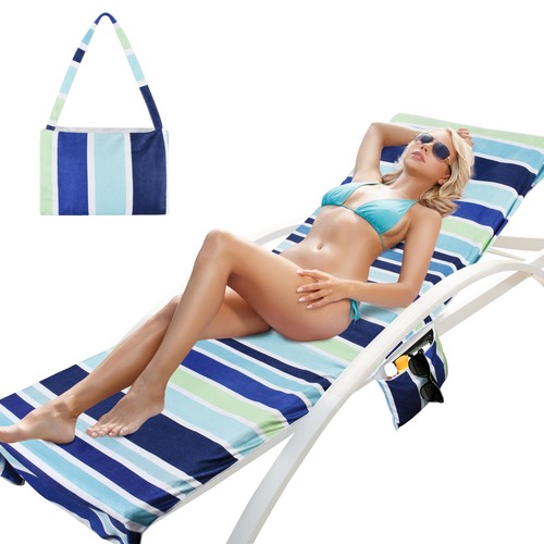 Lounge chair towel cover with - towel,