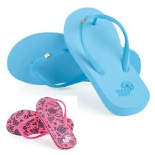 GIRLS SUMMER FLIP FLOPS POOL BEACH HOLIDAY FLAT SHOWER MULES CASUAL LEISURE SIZE
