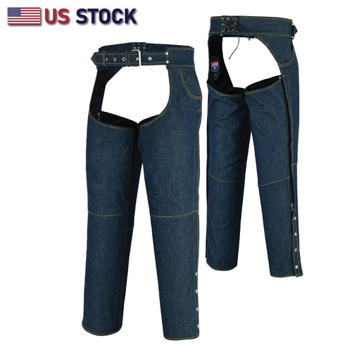 Blue denim motorcycle bike - blue,