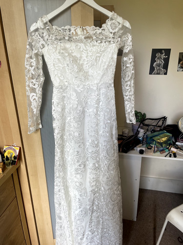 White wedding dress - white,