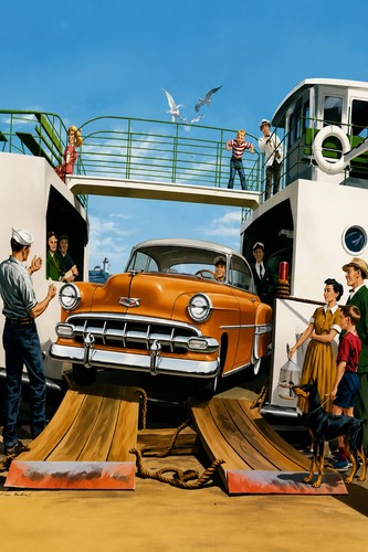 Classic 1950s car - classic,