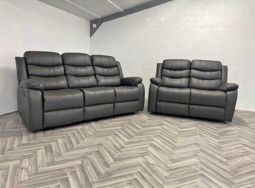 Leather recliner sofa set - recliner,
