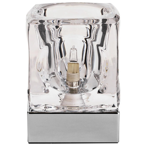 Glass chrome touch table lamp - chrome,