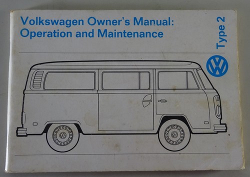 Owner manual bus t2 - owner's, vw