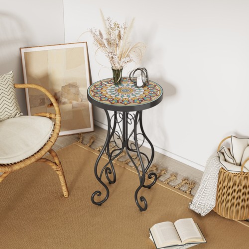 Round ceramic outdoor side - ceramic,