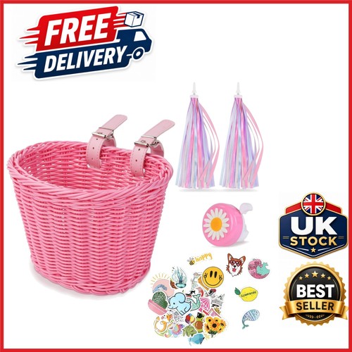 Kids bike basket handwoven - kids,