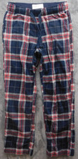 Vintage Abercrombie Sleep Pants Mens S BlueRed Plaid Bottoms Pajamas Drawstring