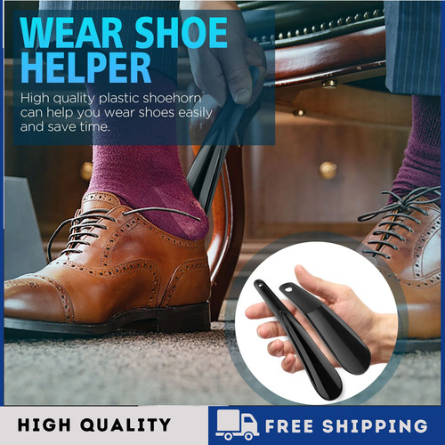 Black plastic shoe string - plastic,
