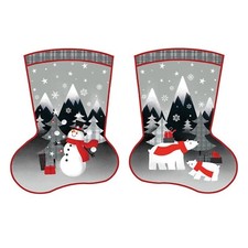 Red & Grey Christmas Stocking