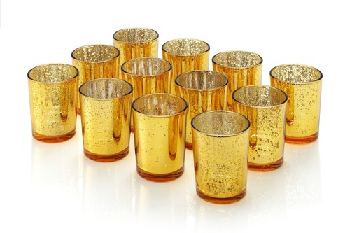 Set mercury glass - mercury, votive