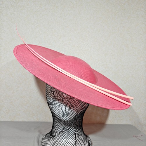 Coral pink large - large, fascinator