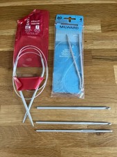 3 x Crochet Hooks 3.5, 4, 5mm, Circular Knitting Pin 4mm, Circular Twin Pin 4.5