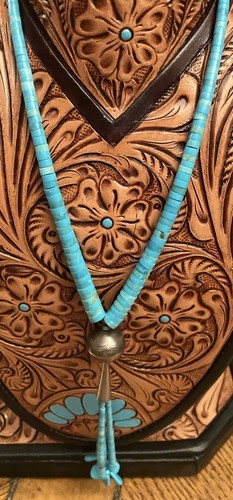 Turquoise heishi graduated - heishi,