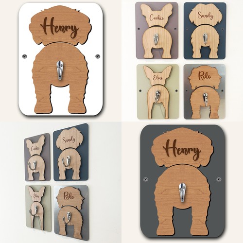 Schnoodle dog lead holder - schnoodle,