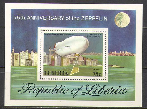 Liberia 1978 zeppelin air - liberia,