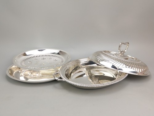 Meat serving dish silver - serving,
