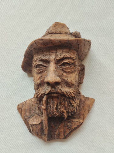 Vintage wooden carved - wooden, man