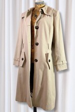 Marks & Spencer Beige Cotton Trench Coat – Size 18 Classic Long Mac Outerwear