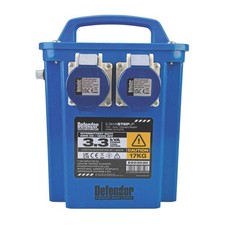 Defender Site Transformer 3.3kVA Intermittent Step-Up Portable Blue 110V/230V