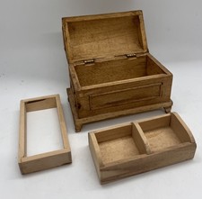 Dolls house furniture chest with secret compartment in 1/12th scale