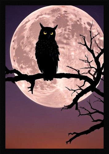 Epic owl framed wall art - owl,