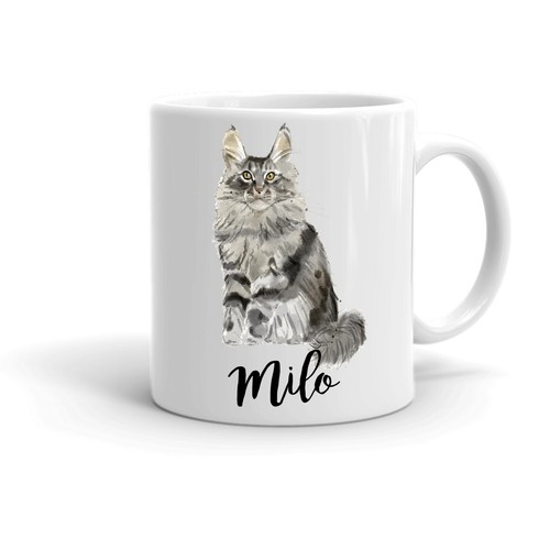 Personalised maine coon cat - coon,