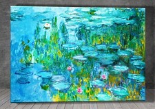 Claude Monet Water Lilies flower CANVAS PAINTING ART PRINT WALL 1667