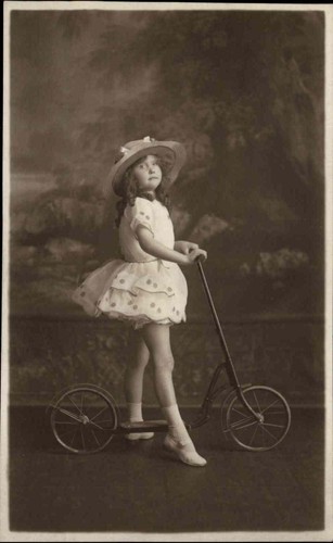 Little girl scooter bicycle - girl,