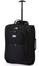 Hand Luggage Suitcase Lightweight Cabin Compact Wheels Pull Along 52x34x18cm