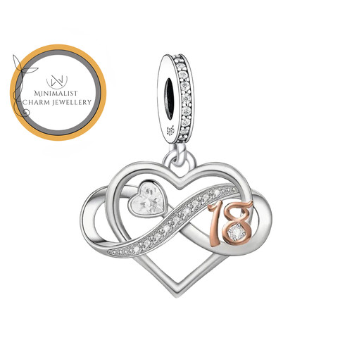 18th charm for bracelet - 18th,