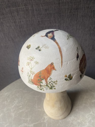Handmade wooden toadstool - wooden,