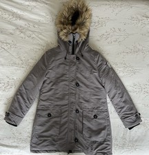 Brave Soul Jacobs Faux Fur Parka Coat Size 14