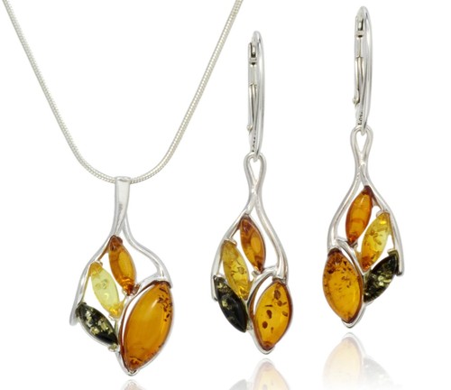 Natural baltic amber - natural, sterling