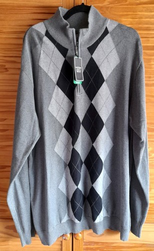 Maine golf jumper grey black - maine, grey/black
