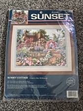 CREWEL SUNSET   SUNSET COTTAGE