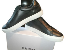 Reiss Black leather low top